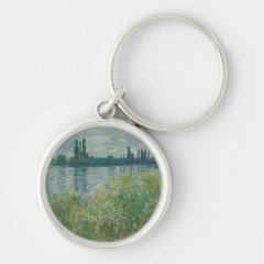 クロード・モネ　『セーヌ河岸、ヴェトゥイユ』の丸型イメージ画像