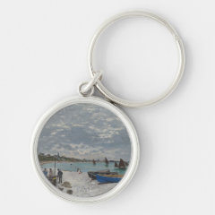 クロード・モネ　『サンタドレスのビーチ』の丸型イメージ画像