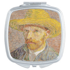 ゴッホ　『麦わら帽子を被った自画像』(1887年）の四角型イメージ画像
