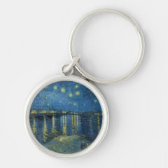 ゴッホ　『ローヌ川の星月夜』の丸型イメージ画像