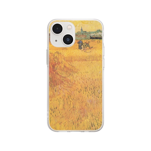 ゴッホ　『アルル：麦畑からの眺め』のスマホケースソフトクリアイメージ画像