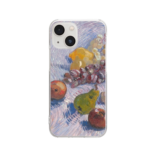 ゴッホ　『リンゴ、セイヨウナシ、レモン、ブドウのある静物 』のスマホケースクリアイメージ画像