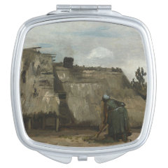 ゴッホ　『小屋の前で穴を掘る農婦』の四角型イメージ画像
