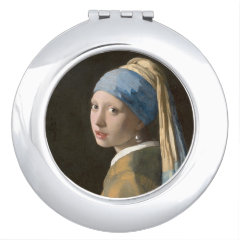 フェルメール　『真珠の耳飾りの少女』の丸型イメージ画像