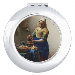 フェルメール　『牛乳を注ぐ女』の丸型イメージ画像
