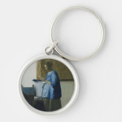 フェルメール　『青衣の女』の丸型イメージ画像