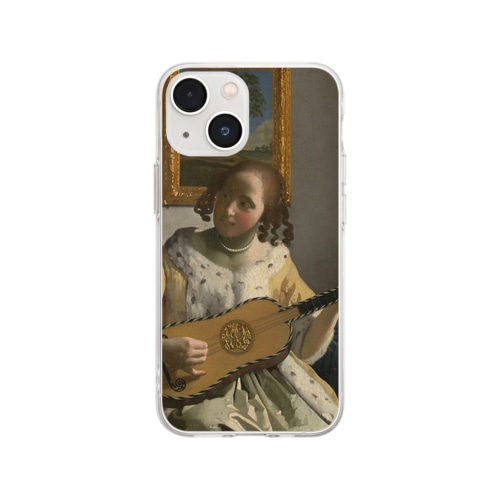 フェルメール　『ギターを弾く女』のスマホケースソフトクリアイメージ画像