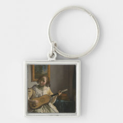 フェルメール　『ギターを弾く女』の四角型イメージ画像