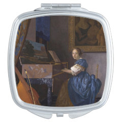 フェルメール　『ヴァージナルの前に座る女』の四角型イメージ画像