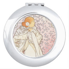 アルフォンス・ミュシャ　『椿姫』の丸型イメージ画像