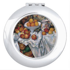 ポール・セザンヌ　『リンゴとオレンジのある静物』の丸型イメージ画像