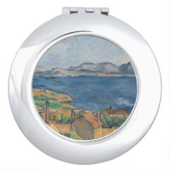 ポール・セザンヌ　『マルセイユの入江、レスタックからの眺め』の丸型イメージ画像