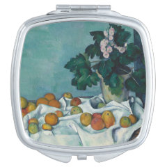 ポール・セザンヌ　『リンゴとサクラソウの鉢のある静物』の四角型イメージ画像
