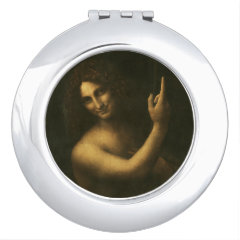 レオナルド・ダ・ヴィンチ　『洗礼者ヨハネ』の丸型イメージ画像