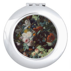Jan van Huysum　『花と果物のある静物画』の丸型イメージ画像